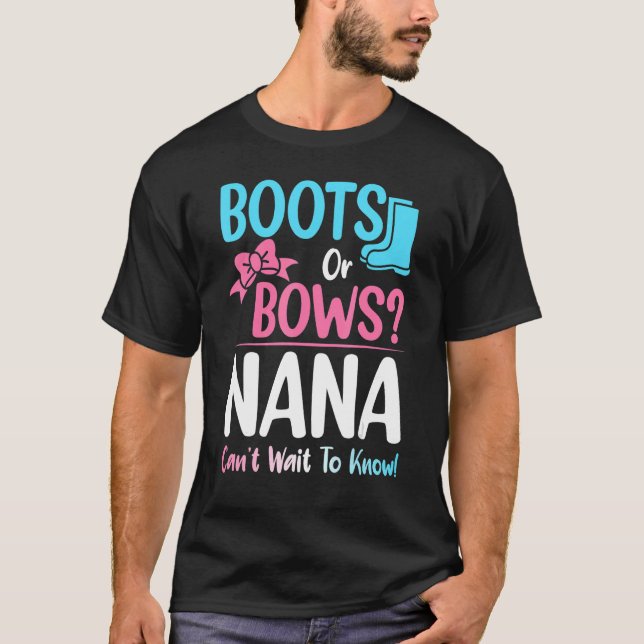 Camiseta Boots O Bows Nana Género Revelan Anuncio De Embara (Anverso)