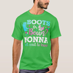 Camiseta Boots o Bows Nonna Género Revelan Baby Shower Anno