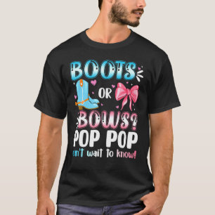 Camiseta Boots O Bows Pop Género Revelan Baby Shower Pr