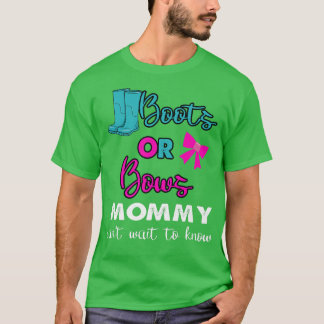 Camiseta Boots O Bows Sexo del bebé Revelar fiesta Coincidi