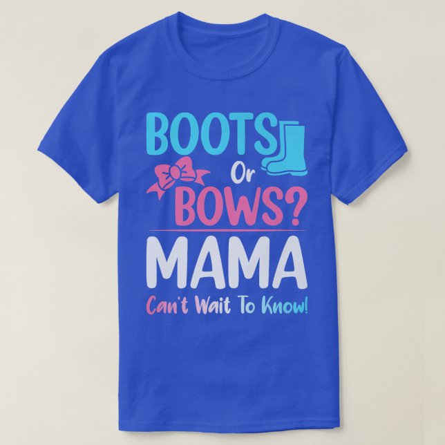 Camiseta Boots o golpes de género revelan anuncio de embara (Diseño del anverso)
