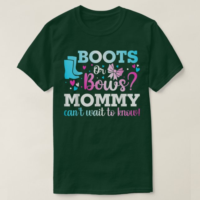 Camiseta Boots o golpes mami género revelan Baby Shower no (Diseño del anverso)