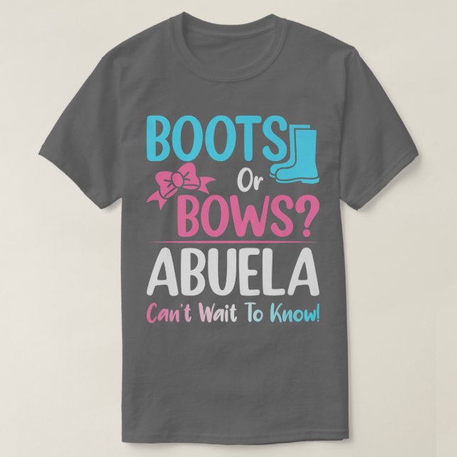 Camiseta Boots o vacas Abuela Género revelan embarazo Annou (Diseño del anverso)