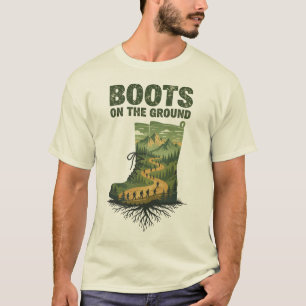Camiseta Boots on the Ground - Arte de Doble Expos