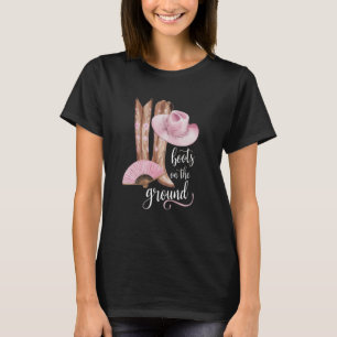 Camiseta Boots On the Ground Country Boot Pink Music Wester