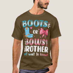 Camiseta Boots or Bows Brother Gender Revelan Baby Shower P