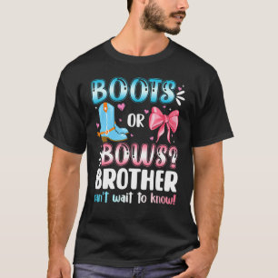 Camiseta Boots or Bows Brother Gender Revelan Baby Shower P