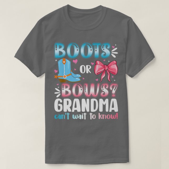 Camiseta Boots or Bows El Género De La Abuela Revela Baby S (Diseño del anverso)
