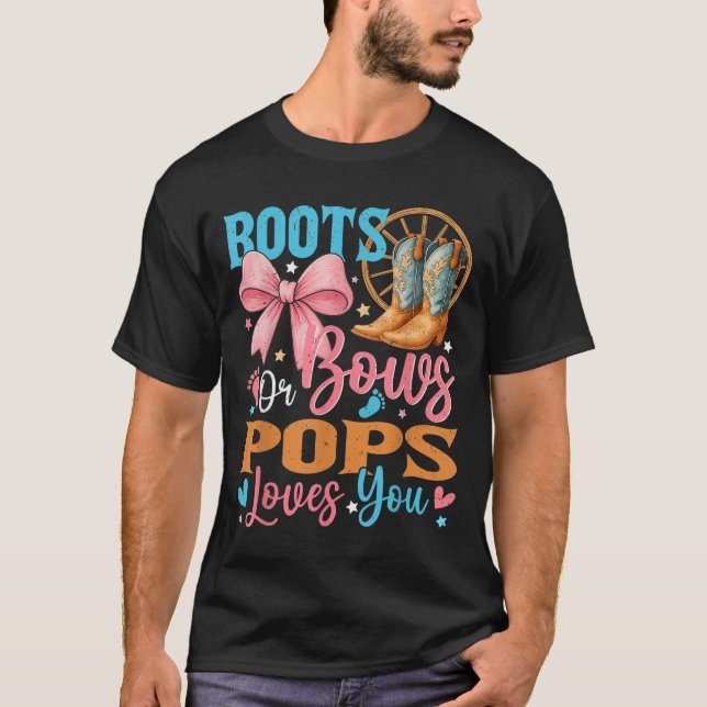 Camiseta Boots or Bows Ps Te Ama Género Revelar Familia (Anverso)