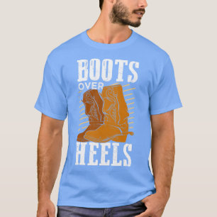 Camiseta Boots Over Heels Chica Ecuestre Regalo
