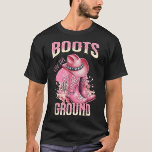 Camiseta Boots Rosados En El Suelo Gorra De Vaquera Occiden