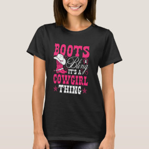 Camiseta Boots Y Bling Rodeo Niña De Campo Occidental