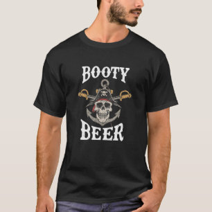 Camiseta Booty Beer Chistes Barco Capitán Hombres Piratas H