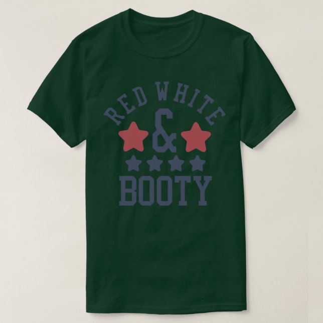 CAMISETA BOOTY BLANCO ROJO (Diseño del anverso)