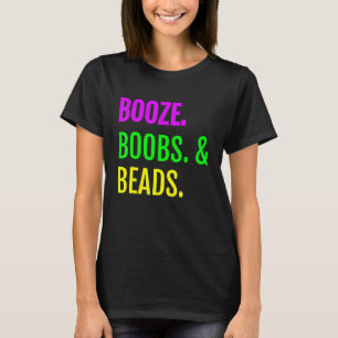 Camiseta Booze Beads Mardi Gras diseño New Orleans Tee