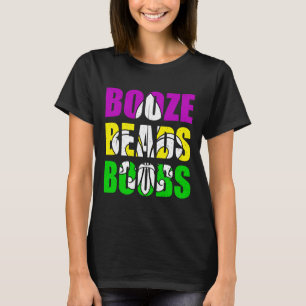 Camiseta Booze Bolas de Mama Mardi Gras Mujeres Hombres Adu