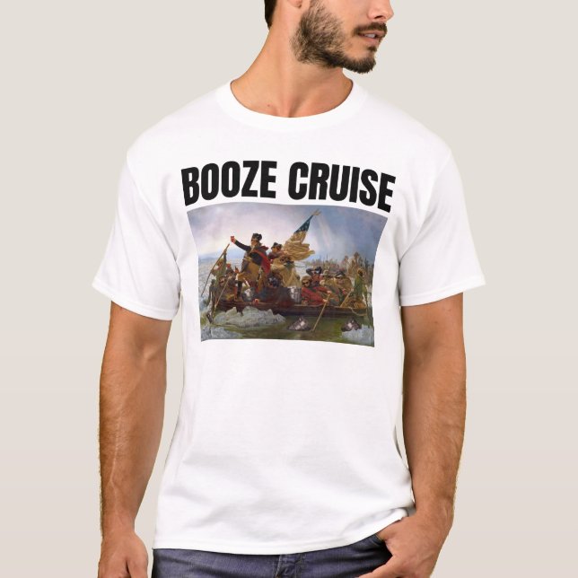 Camiseta Booze Cruise 4th Of July George Washington (Anverso)