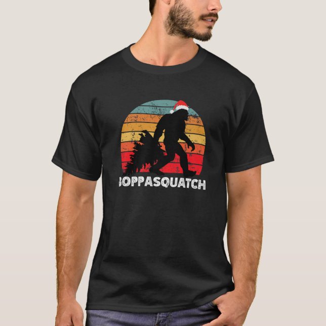 Camiseta Boppasquatch Bigfoot Sasquatch Santa Claus Christm (Anverso)