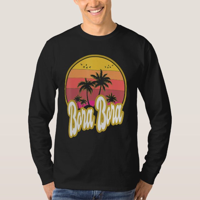 Camiseta Bora Bora Beach Retro Sunset (Anverso)