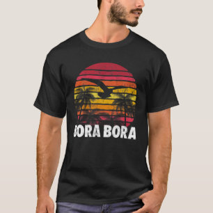 Camiseta BORA BORA Gift Beach Vintage Retro Sunset Home Hom