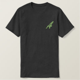 Camiseta Bordada Carta A Monograma Borrado Inicial