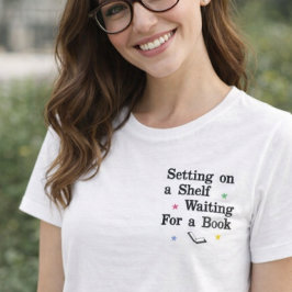 Camiseta bordada con cita de amante de libros libr