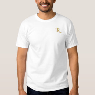 Camiseta Bordada Crear su propio monograma Personalizado Mens Perso