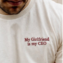 Camiseta Bordada Regalo de cita divertida de novio