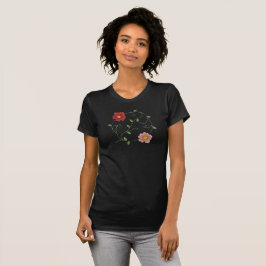 Camiseta Bordado de Flor Eterna
