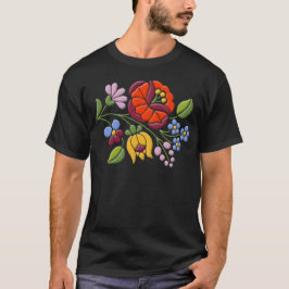 Camiseta Bordado de Kalocsa - arte popular húngaro