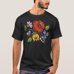 Camiseta Bordado de Kalocsa - arte popular húngaro