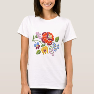 Camiseta Bordado de Kalocsa - arte popular húngaro