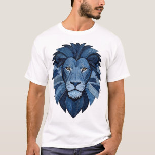 Camiseta Bordado de parche de fieltro en Jean - León
