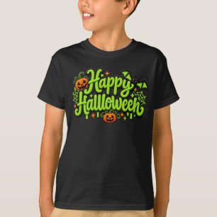 Camiseta Bordado Feliz Halloween