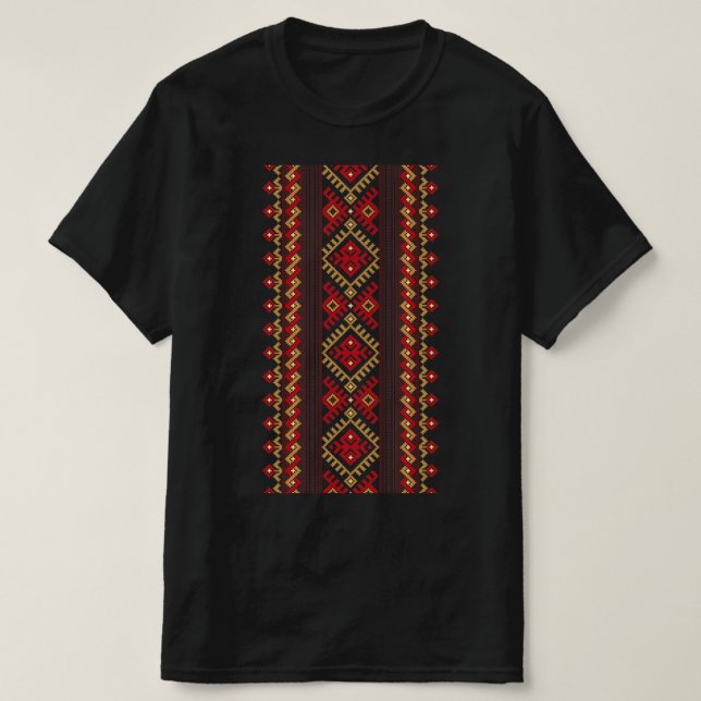 Camiseta Bordado Ucrania Vyshyvanka Imprimir patrón étnico (Diseño del anverso)