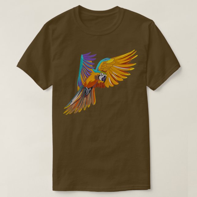 Camiseta Bordados de loro coloridos (Diseño del anverso)
