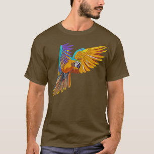 Camiseta Bordados de loro coloridos