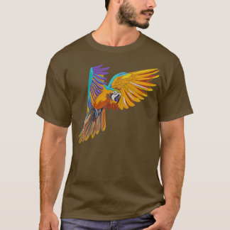 Camiseta Bordados de loro coloridos