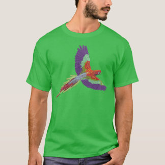 Camiseta Bordados de loro multicolor