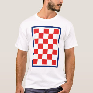 Camiseta Borde azul del damero croata