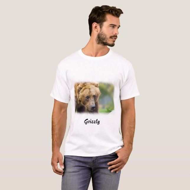 Camiseta Borde blanco de oso pardo (Anverso completo)