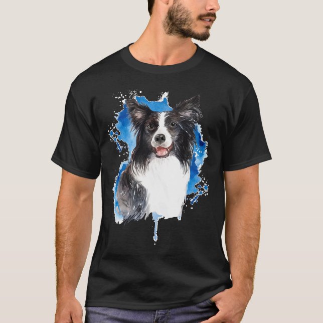 Camiseta Borde Collie Colorful Dog Lover (Anverso)