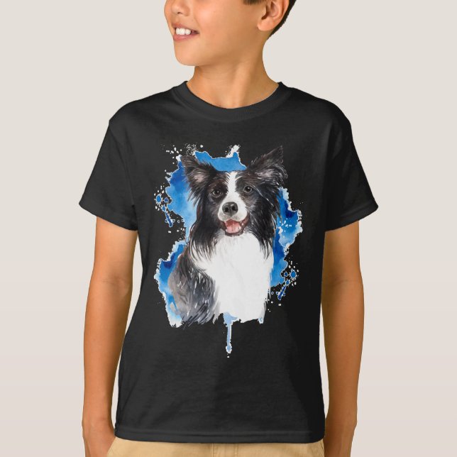 Camiseta Borde Collie Colorful Dog Lover (Anverso)