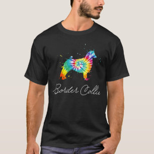 Camiseta Borde Collie Dog Tie Dye Perro Arcoiris Mamá Amor 
