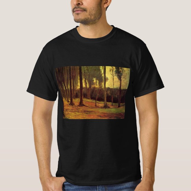 Camiseta Borde de un bosque por Vincent van Gogh (Anverso)