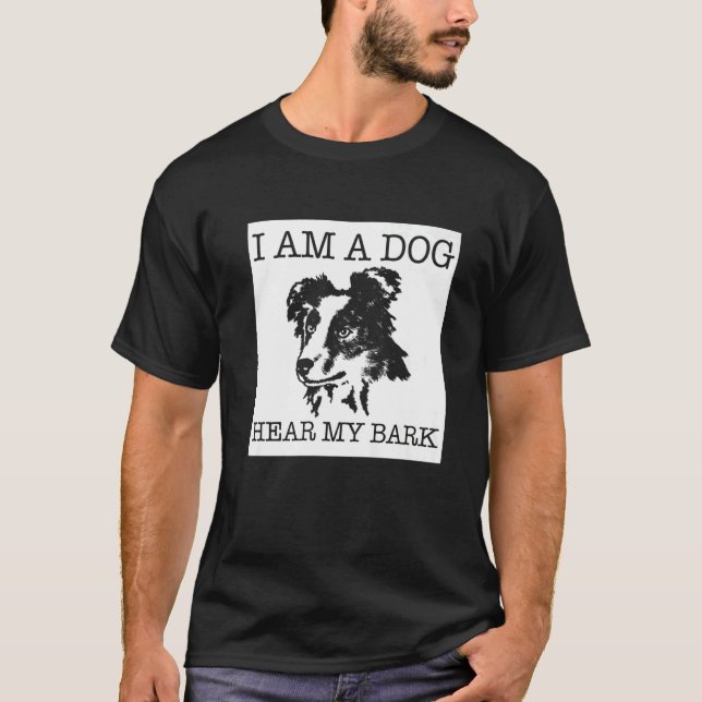 Camiseta Borde del perro Collie (Anverso)
