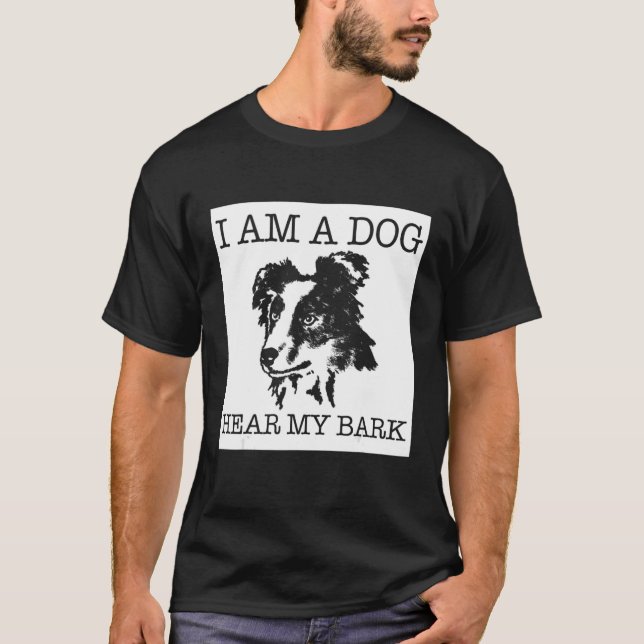 Camiseta Borde del perro Collie (Anverso)