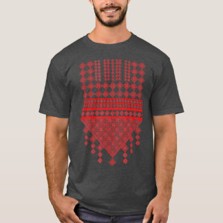 Camiseta Borde palestino rojo impreso en Palestina