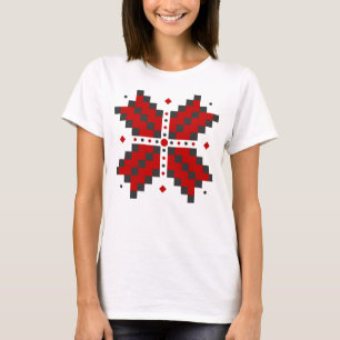 Camiseta Borde ucraniano, rojo y negro