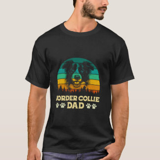 Camiseta BORDEAR COLLIE DAD Vintage Dog Daddy Border Collie